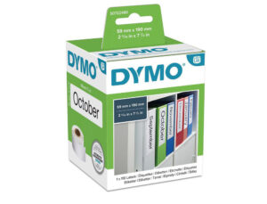 Etiqueta adhesiva dymo 99019 -tamaño 59×190 mm para impresora 400 110 etiquetas uso lomo archivadores