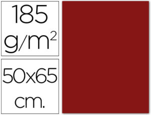 Cartulina guarro granate 50×65 cm 185 gr