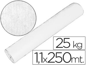 Papel kraft blanco bobina 20 kg 1,10 cm x 250 mt especial para embalaje