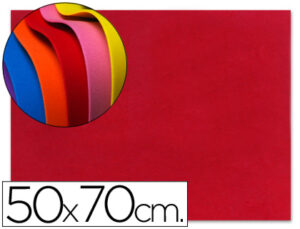 Goma eva liderpapel 50x70cm 60g/m2 espesor 1.5mm rojo