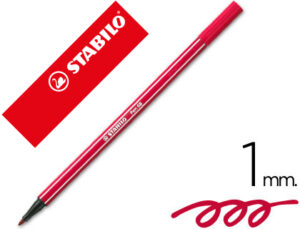 Rotulador stabilo acuarelable pen 68 rojo oscuro 1 mm