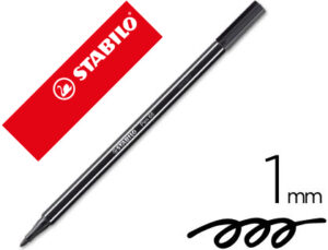 Rotulador stabilo acuarelable pen 68 negro 1 mm