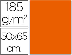 Cartulina guarro mandarina 50×65 cm 185 grs