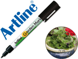 Rotulador artline marcador permanente ek-780 negro punta redonda 0,8 mm en blister brico para jardin