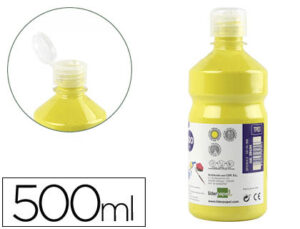 Tempera liquida liderpapel escolar 500 ml amarillo limon