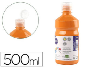 Tempera liquida liderpapel escolar 500 ml naranja