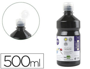 Tempera liquida liderpapel escolar 500 ml negro