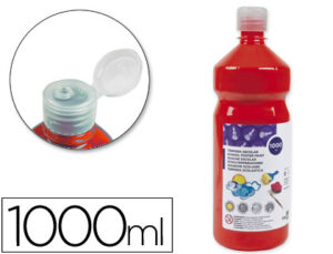 Tempera liquida liderpapel escolar 1000 ml rojo