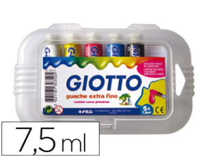 Tempera giotto 7,5 ml estuche 5 colores surtidos