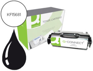 Toner q-connect compatible lexmark t650 negro 25.000 pag