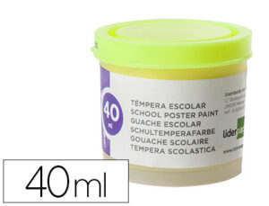 Tempera liderpapel escolar 40 ml amarillo limon