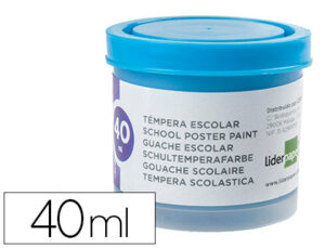 Tempera liderpapel escolar 40 ml azul cian