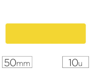 Simbolo adhesivo tarifold pvc tira longitudinal delimitacion suelo 50 mm amarillo pack de 10 unidades