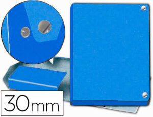 Carpeta proyectos pardo folio lomo 30 mm carton forrado azul con broche