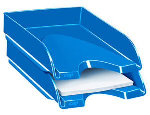 Bandeja sobremesa cep plastico azul 257x348x66 mm