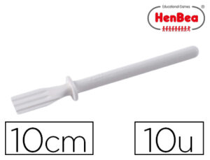 Pincel henbea para cola blanca de plastico flexible 10 cm largo bolsa de 10 unidades