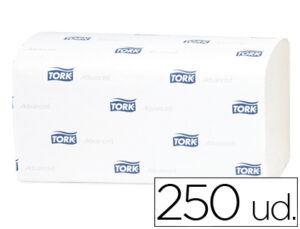 Toalla de papel engarzada 2 capas 21,8×23 cm paquete de 250 unidades para dispensador h3