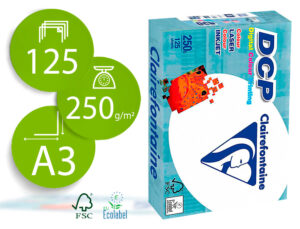 Papel fotocopiadora clairefontaine din a3 250 gramos paquete de 125 hojas