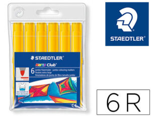 Rotulador staedtler color jumbo trazo 3 mm unicolor amarillo