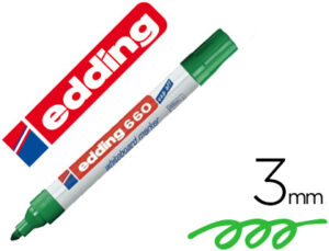 Rotulador edding para pizarra blanca 660 color verde punta redonda 1,5-3 mm