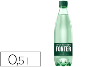 Agua mineral natural con gas fonter botella de 500ml