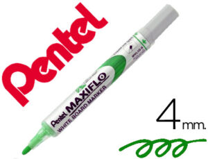 Rotulador maxiflo pentel para pizarra blanca color verde