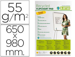 Bloc congreso bi-office papel reciclado 650×980 mm 20 hojas 55g/m2