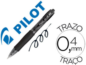 Boligrafo pilot g-2 pixie negro tinta gel retractil sujecion de caucho