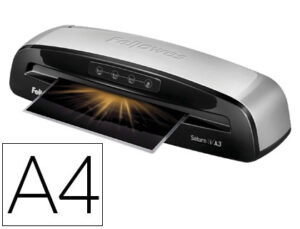 Plastificadora fellowes saturn 3i din a4 2 rodillos sistema antiatasco hasta 125 micras