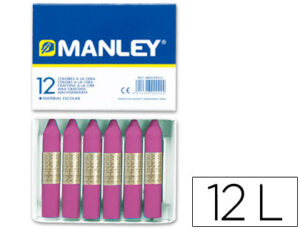 Lapices cera manley unicolor lila n.39 caja de 12 unidades