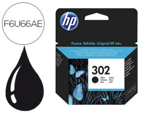 Ink-jet hp 302 deskjet 1110 / 2130 / 3630 officejet 3830 / 4650 envy 4520 negro 190 pag