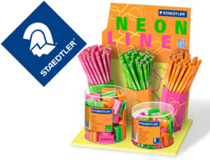 Lapices de grafito staedtler wopex neon ecologico expositor de 120 unidades