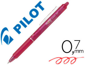 Boligrafo pilot frixion clicker borrable 0,7 mm color rosa