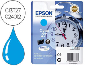 Ink-jet epson 27 wf3620 / 7110 / 7610 / 7620 cyan 300 pag