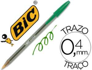 Boligrafo bic cristal original tinta verde unidad