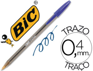 Boligrafo bic cristal original tinta azul unidad