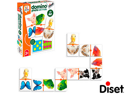 Juego diset educativo domino photo animals