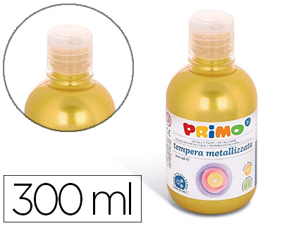 Tempera liquida primo escolar 300 ml amarillo metalizado