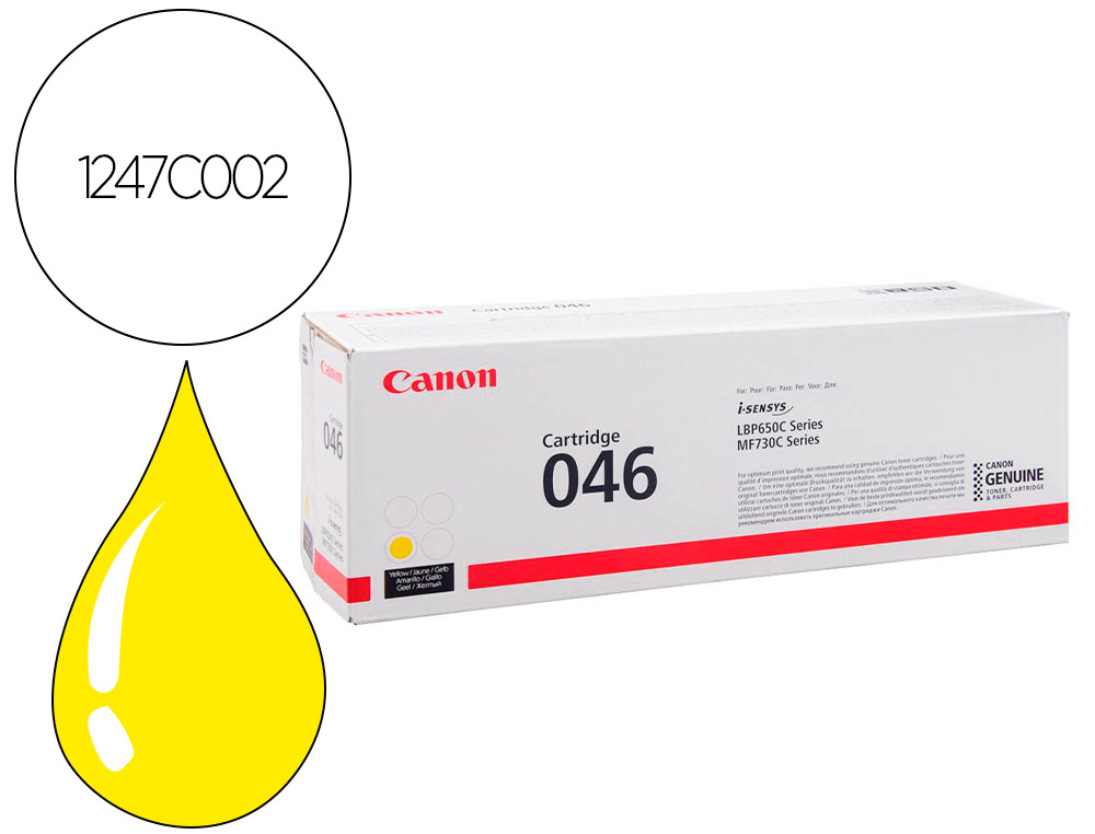 Toner canon 046y lbp650 mfc730 amarillo