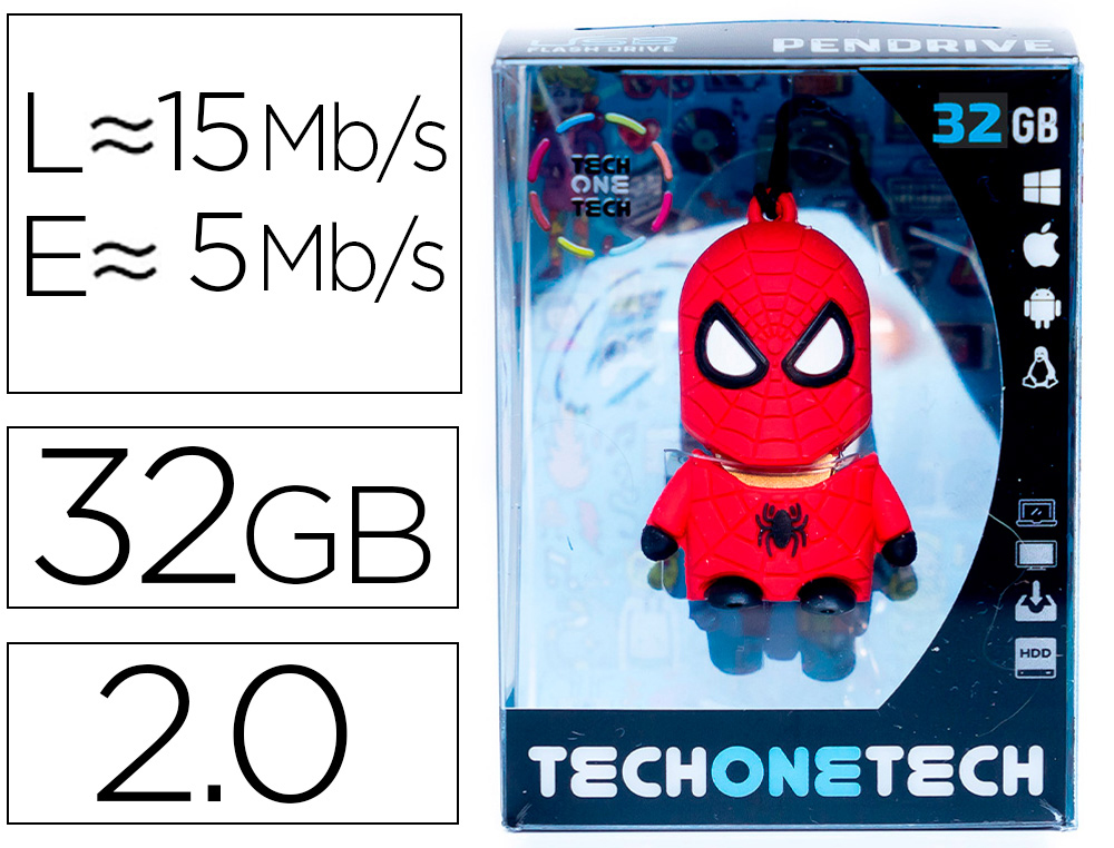 Memoria usb tech on tech super spider 32 gb