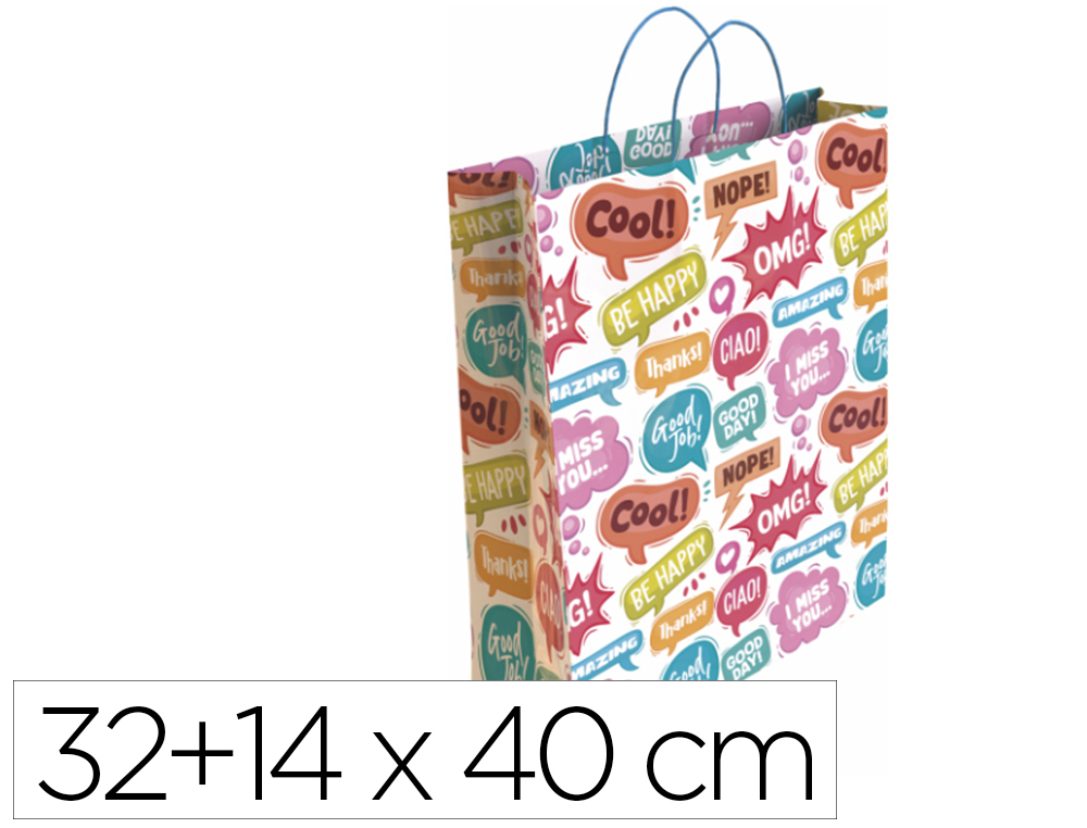 Bolsa para regalo basika ta2301 l 32+14×40 cm