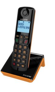 S280 SOLO ORANGE Teléfono DECT Identificador de llamadas Negro, Naranja