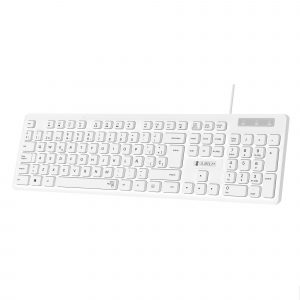 Teclado Ergonómico Business Slim Silencioso con cable USB Blanco