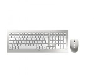 DW 8000 teclado Ratón incluido RF inalámbrico QWERTY Español Plata, Blanco