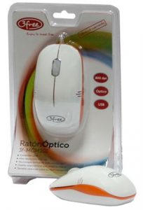 3F-MCM101/WO ratón USB tipo A Óptico 800 DPI