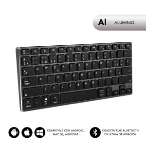 Teclado Wireless Bluetooth Aluminio Advance Compact Grey