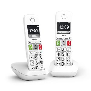 E290 Duo Teléfono DECT/analógico Identificador de llamadas Blanco