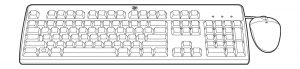 631348-B21 teclado Ratón incluido USB QWERTY Español Negro