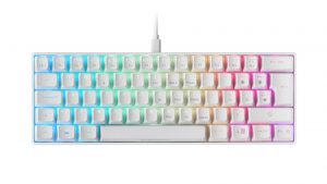 MKMINIWRES Teclado Mecánico Ultra-Compacto Full RGB Chroma Switch OUTEMU PRO Rojo Blanco Idioma Español