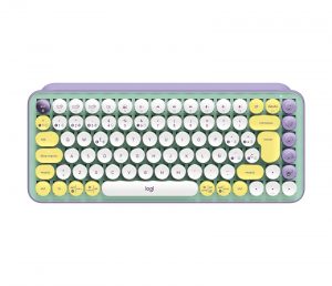 POP Keys Wireless Mechanical Keyboard With Emoji Keys teclado RF Wireless + Bluetooth QWERTY Español Color menta, Violeta, Blanco, Amarillo